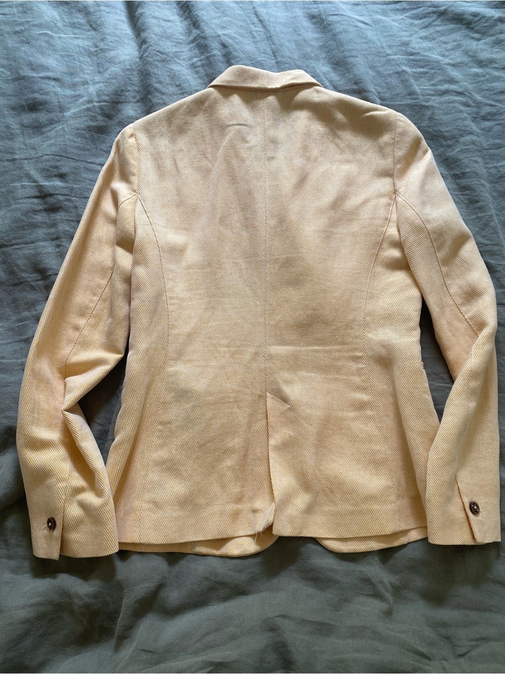 Massimo Dutti Light Creamsicle Single-Button Blazer - Picture 2 of 7
